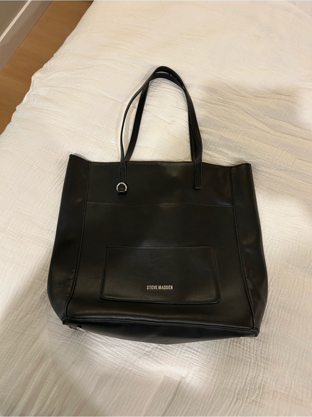 Steve Madden Kimmy Black Tote Bag - Sleek Work/School Bag